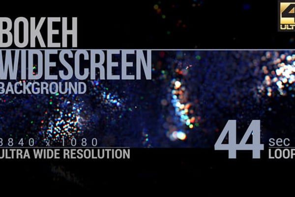 Glitter Bokeh Widescreen Background 4K