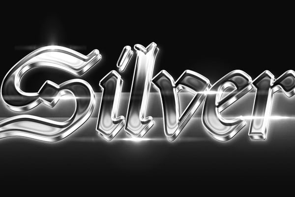 Glossy Chrome Text Effect