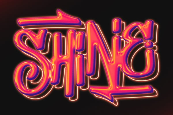 Glossy Graffiti Text Effect