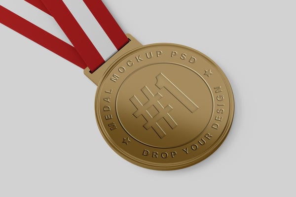 Gold Medal Mockup