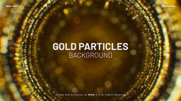 Gold Particles Background
