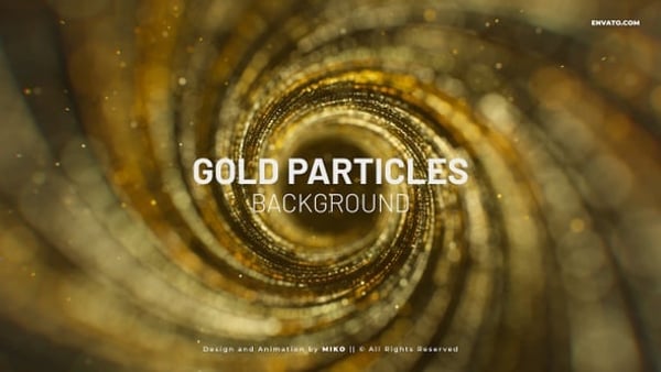 Gold Particles Background