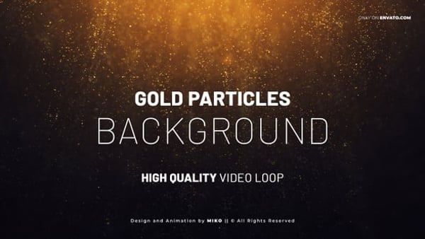 Gold Particles Background