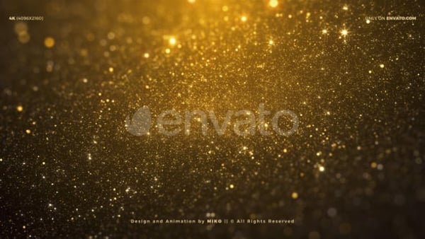 Gold Particles Background 4K