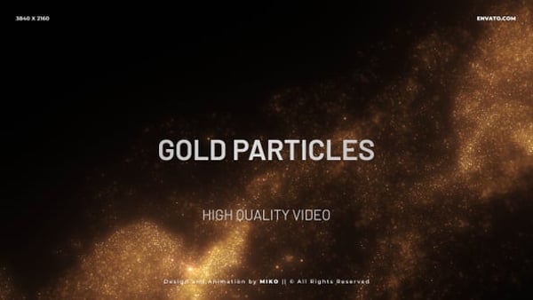 Gold Particles Background