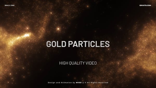 Gold Particles Background