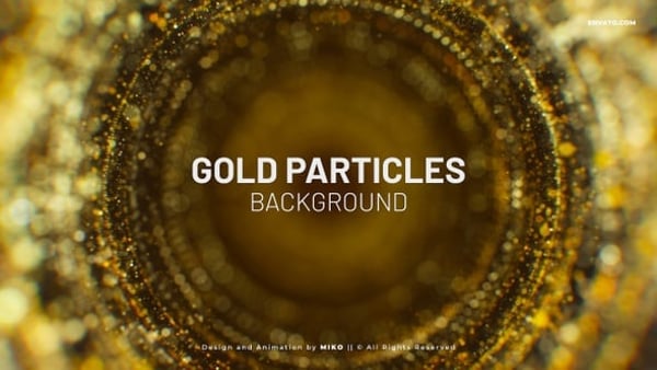 Gold Particles Background