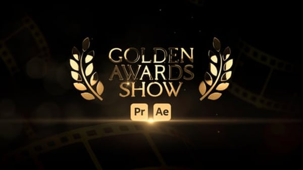 Golden Awards Show Liquid Gold Opener for After Effects & Premiere Pro MOGRT