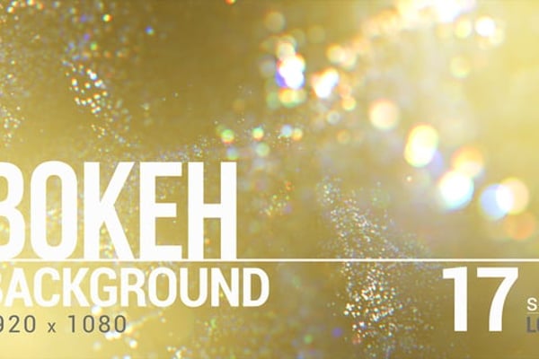 Golden Glitter Bokeh Background
