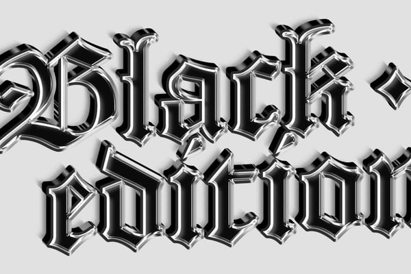Gothic Chrome Text Effect