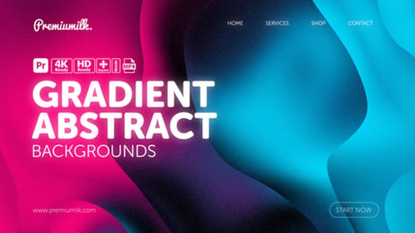 Gradient Abstract Backgrounds for Premiere Pro – Smooth Color Blends and Modern Design