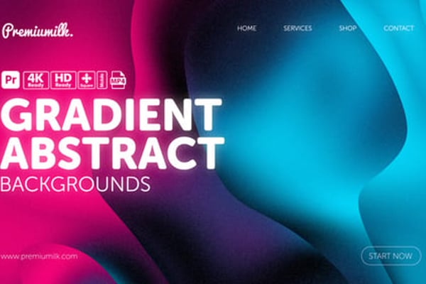 Gradient Abstract Backgrounds for Premiere Pro – Smooth Color Blends and Modern Design