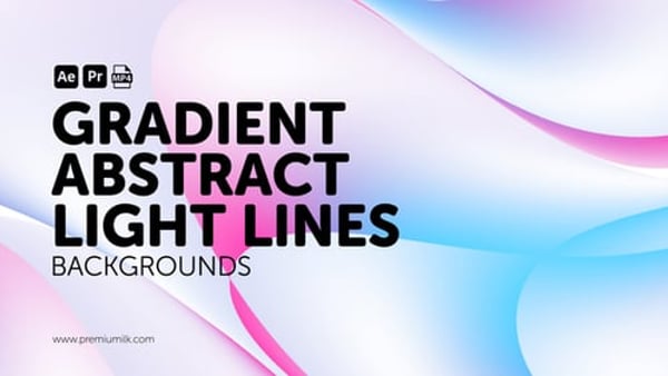 Gradient Abstract Light Lines Backgrounds | Soft Glowing Line Motion Graphics Backdrops
