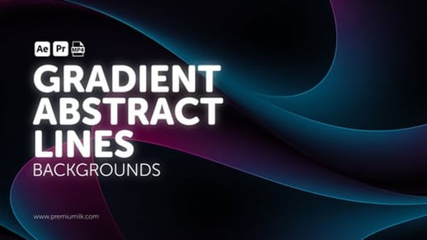 Gradient Abstract Lines Backgrounds | Colorful Flowing Line Motion Graphics Backdrops