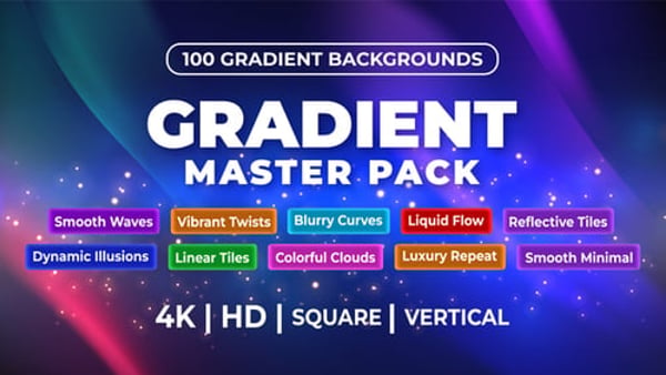 Gradient Background Master Pack for After Effects – 100 Animated Backgrounds