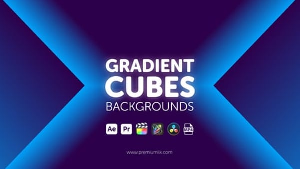 Gradient Cubes Backgrounds - Abstract Geometric Motion Background Loop Pack