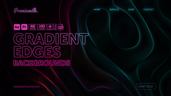 Gradient Edges Backgrounds | Abstract Soft Edge Motion Graphics Backdrops