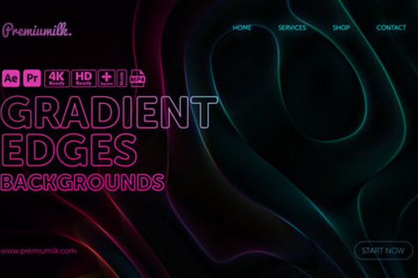 Gradient Edges Backgrounds | Abstract Soft Edge Motion Graphics Backdrops