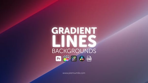 Gradient Lines Backgrounds for Premiere Pro – Abstract Linear Gradients for Modern Design