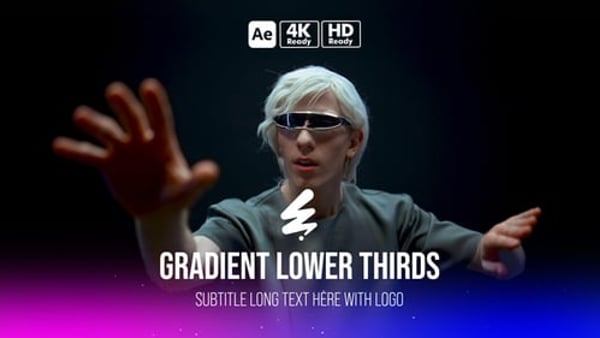 Gradient Lower Thirds – Modern Animated Title Bar Motion Pack