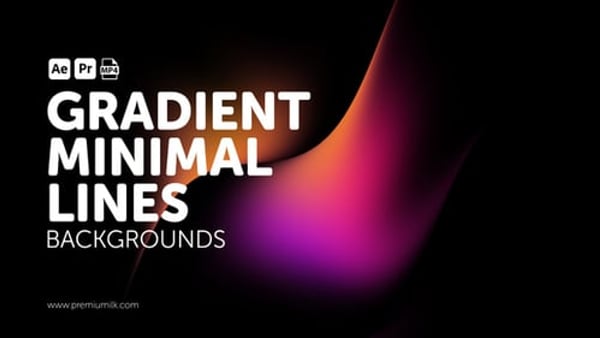 Gradient Minimal Lines Backgrounds – Abstract Animated Motion Pack