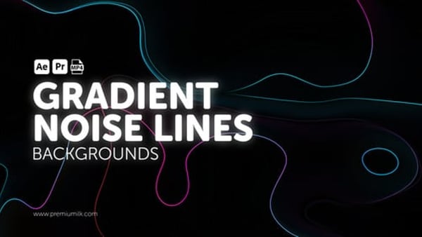 Gradient Noise Lines Backgrounds | Abstract Grain Line Motion Graphics Backdrops