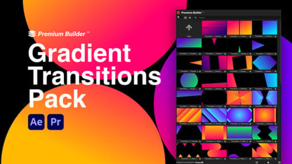 Gradient Transitions Pack - Smooth Gradient Motion Transitions Pack