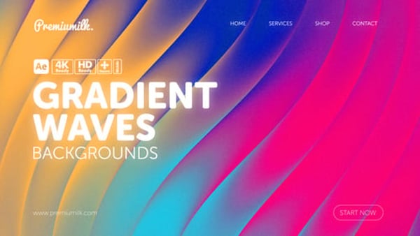 Gradient Waves Backgrounds – Smooth Color Flow and Modern Abstract Design