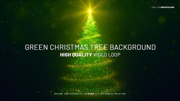 Green Christmas Tree Background