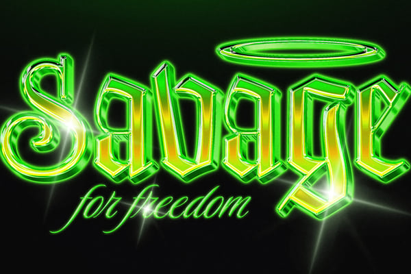 Green Chrome Text Effect