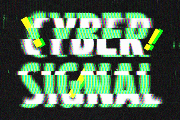 Green Glitch Text Effect