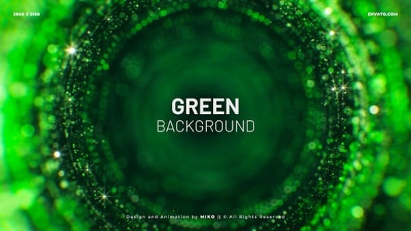 Green Particles Background
