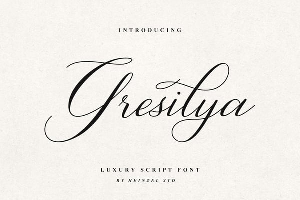 Gresilya Calligraphy Script Font