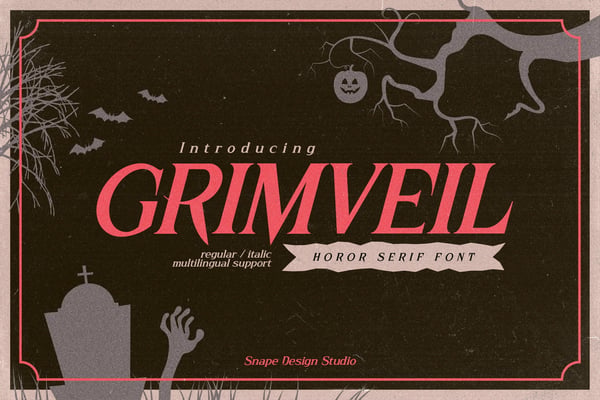 Grimveil - Horror Serif Font