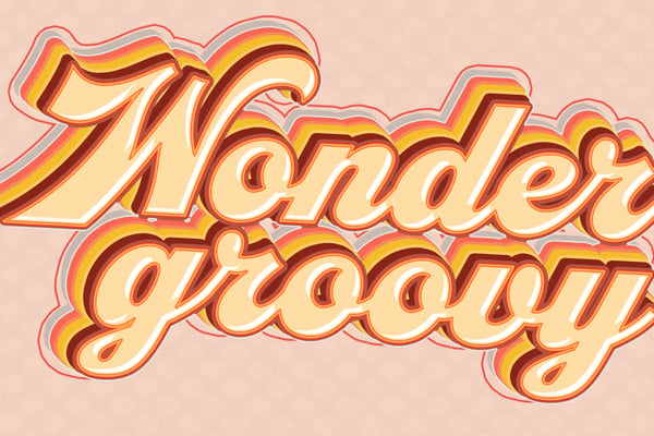 Groovy Retro Text Effect