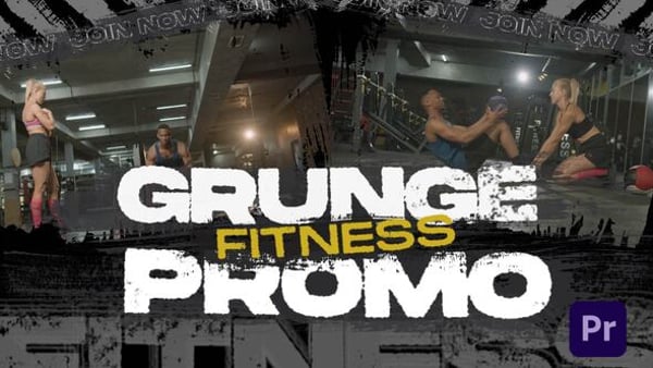 Grunge Fitness Gym Intro | Mogrt