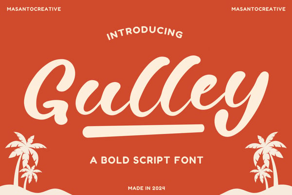 Gulley – Bold Script Typeface