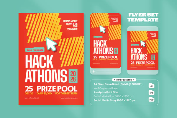 Hackathons - Flyer Set