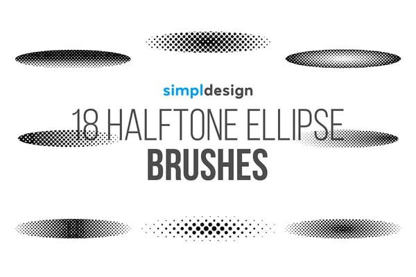 Halftone Ellipse Photoshop Brushes