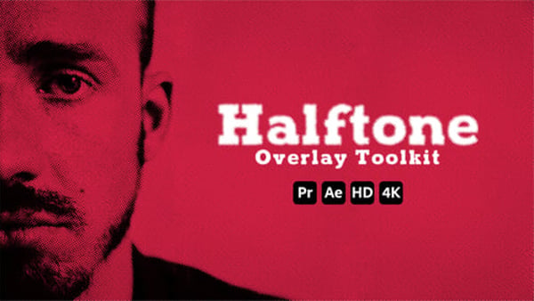 Halftone Print Overlay Toolkit for After Effects & Premiere Pro MOGRT