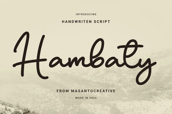 Hambaty – Handwritten Script Typeface