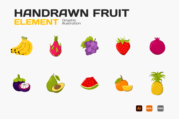 Hand Drawn Fruit Element