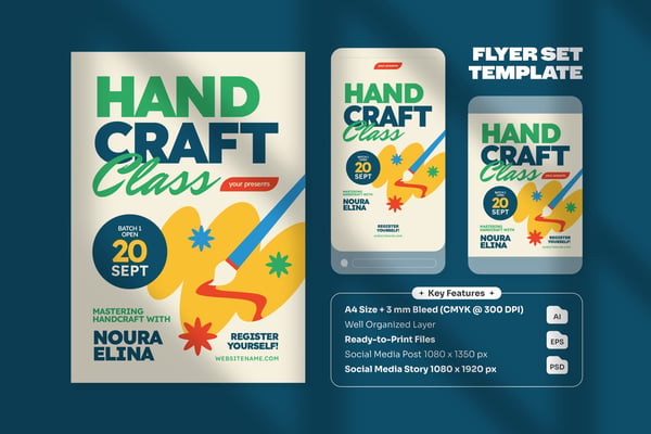 Handcraft Class - Flyer Set