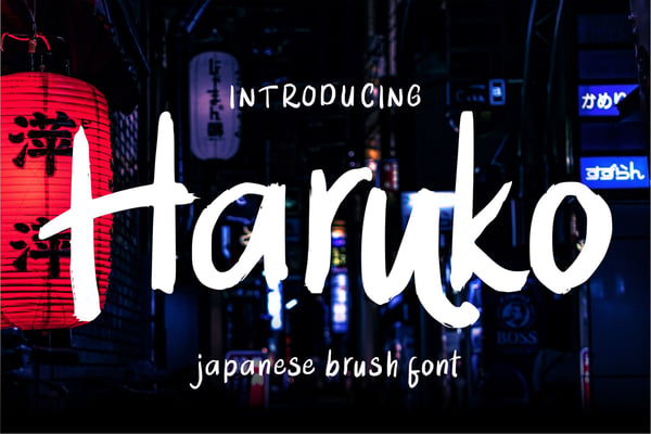 Free Haruko - Brush Font
