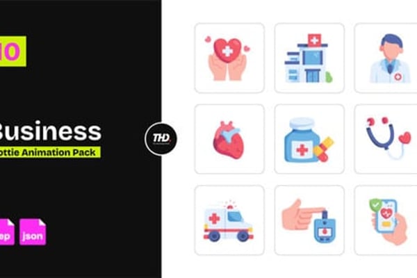 Healthcare Icons Pack | After Effects & Lottie Animation