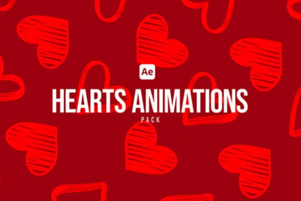 Heart Animations Pack - Love Reaction Motion Graphics Pack