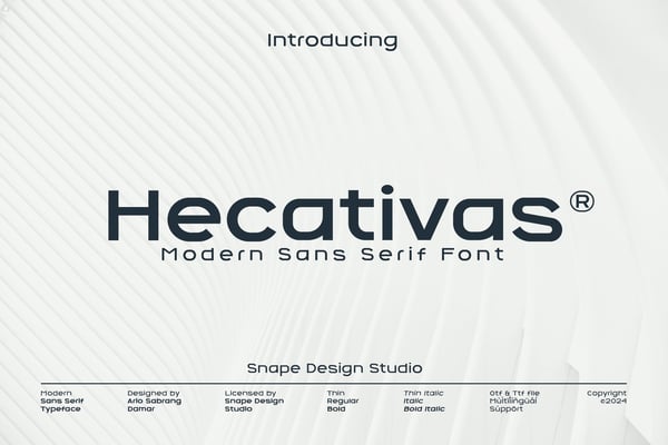 Hecativas - Modern Sans Serif Font