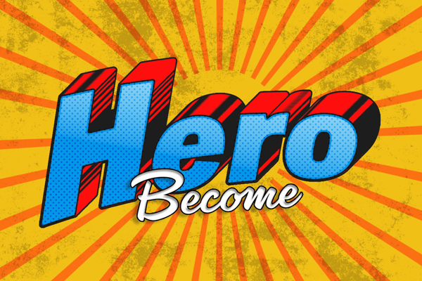 Hero Become Retro Comic Text Effect