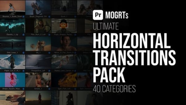Horizontal Transitions Pack MOGRTs - Dynamic Seamless Transition Effects Collection