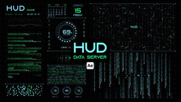 HUD Data Server for After Effects - Futuristic Data Interface Motion Graphics Pack